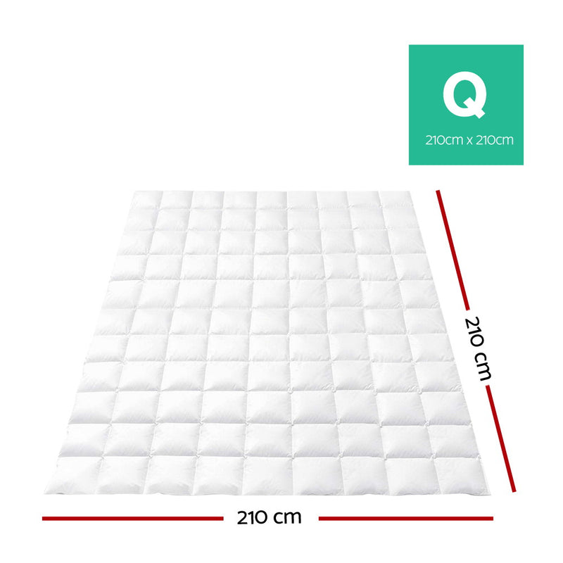 Giselle Bedding Duck Down Feather Quilt 700GSM Queen Size