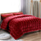 Giselle Bedding Faux Mink Quilt Super King Burgundy