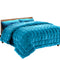 Giselle Bedding Faux Mink Quilt Comforter Winter Weight Throw Blanket Teal Super King