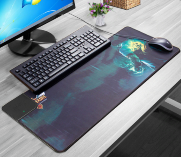 Wireless Charging Qi Mousepad 800x300x4mm Non-slip Rubber Base League of Legends