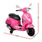 Kids Ride On Car Motorcycle Motorbike VESPA Licensed Scooter Electric Toys Pink
