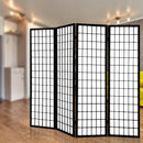 Artiss 4 Panel Wooden Room Divider - Black