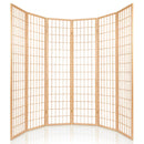 Artiss 6 Panel Room Divider Privacy Screen Foldable Pine Wood Stand Natural