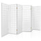 Artiss 6 Panel Room Divider Privacy Screen Foldable Pine Wood Stand White