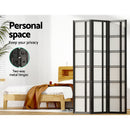 Artiss Room Divider Screen Privacy Wood Dividers Stand 3 Panel Nova Black