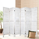 Artiss 6 Panel Room Divider Privacy Screen Foldable Wood Stand White