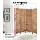 Artiss Room Divider Screen 8 Panel Privacy Wood Dividers Stand Bed Timber Brown