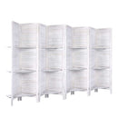 Artiss Room Divider Screen 8 Panel Privacy Foldable Dividers Timber Stand Shelf