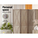 Artiss Silon Room Divider Screen Privacy Wood Dividers Stand 6 Panel Brown