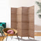 Artiss 4 Panel Room Divider Screen Privacy Timber Foldable Dividers Stand Natural