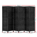 Artiss 6 Panel Room Divider Screen Privacy Timber Foldable Dividers Stand Black