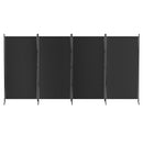 Artiss 4 Panel Room Divider Screen 345x180cm Fabric Black