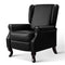 Artiss Recliner Chair Luxury Lounge Armchair Single Sofa Couch Leather Black