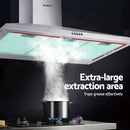 Devanti Range Hood 90cm 900mm Kitchen Canopy Stainless Steel Rangehood Wall Mount