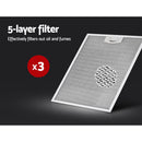 DEVANTI Fixed Range Hood Rangehood Stainless Steel Kitchen Canopy 90cm 900mm