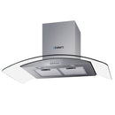 Devanti Range Hood 900mm Rangehood Kitchen Stainless Glass Canopy 90cm