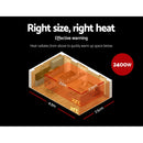 Devanti 2x Electric Radiant Strip Heater Panel Outdoor Heating Heat Bar 2400W