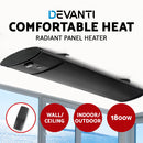 Devanti 1800 Electric Infrared Radiant Strip Panel Heater Bar Remote Control