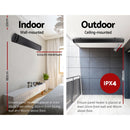 Devanti 1800 Electric Infrared Radiant Strip Panel Heater Bar Remote Control