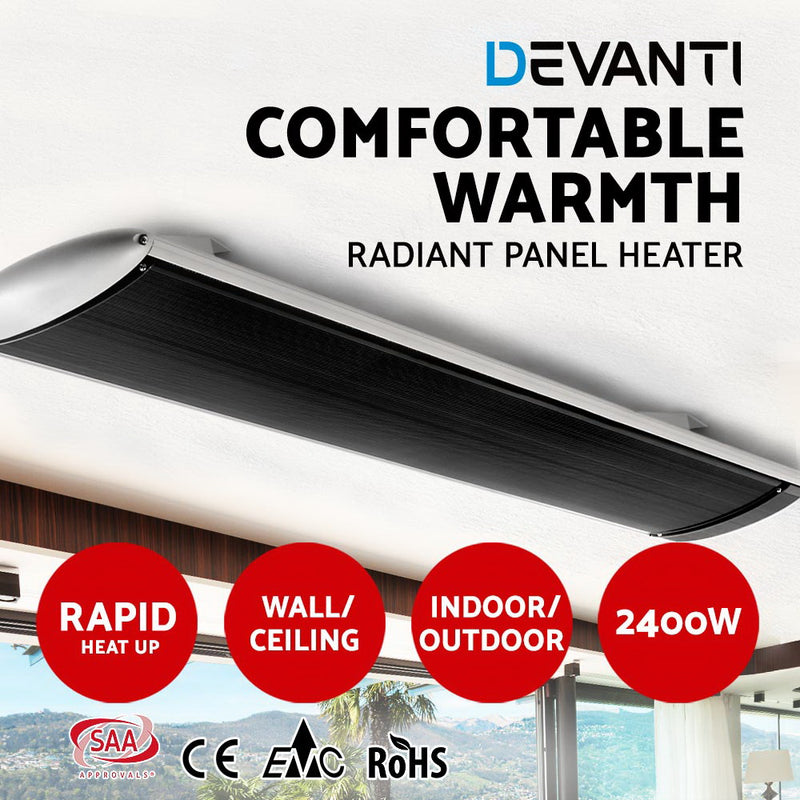 Devanti 2400W Slimline Infrared Heater Panel