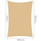 Instahut 4 x 6m Waterproof Rectangle Shade Sail Cloth - Sand Beige