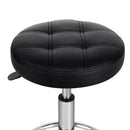 Artiss Salon Stool Swivel Height Adjustable Round Barber Spa Chair PU Black