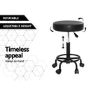 Artiss Round Salon Stool Stools Black Swivel Barber Hair Hydraulic Chairs Lift