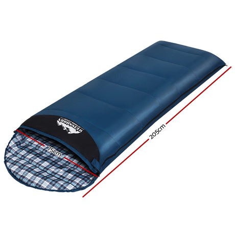 Weisshorn Sleeping Bag Bags Single Camping Hiking -5°C to 20°C Tent Winter Thermal Navy