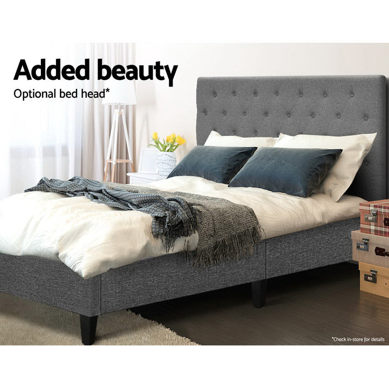 Artiss Double Size Bed Base Frame - Grey