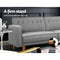 Artiss Sofa Bed Lounge 3 Seater Futon Couch Recline Chair Wooden 195cm Fabric
