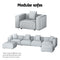 Artiss Modular Sofa Chaise Set 3-Seater Grey