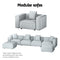 Modular Sofa Chaise Set 1-Seater Grey