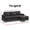 Artiss Sofa Lounge Set Couch Futon Corner Chaise Fabric 4 Seater Suite Dark Grey