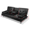 Artiss 3 Seater PU Leather Sofa Bed - Black