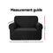 Artiss High Stretch Sofa Cover Couch Protector Slipcovers 1 Seater Black
