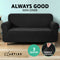 Artiss High Stretch Sofa Cover Couch Protector Slipcovers 3 Seater Black