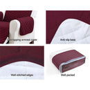 Artiss Sofa Cover Quilted Couch Covers Protector Slipcovers 2 Seater Burgundy