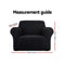 Artiss Sofa Cover Elastic Stretchable Couch Covers Black 1 Seater