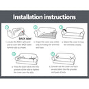 Artiss Sofa Cover Elastic Stretchable Couch Covers Grey 2 Seater