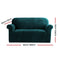 Artiss Velvet Sofa Cover Plush Couch Cover Lounge Slipcover 2 Seater Agate Green