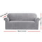 Artiss Velvet Sofa Cover Plush Couch Cover Lounge Slipcover 3 Seater Grey