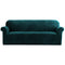 Artiss Velvet Sofa Cover Plush Couch Cover Lounge Slipcover 4 Seater Agate Green