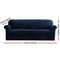 Artiss Velvet Sofa Cover Plush Couch Cover Lounge Slipcover 4 Seater Sapphire