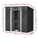 Giantz Garden Shed Outdoor Storage Sheds Tool Workshop 1.94x1.21M with Base