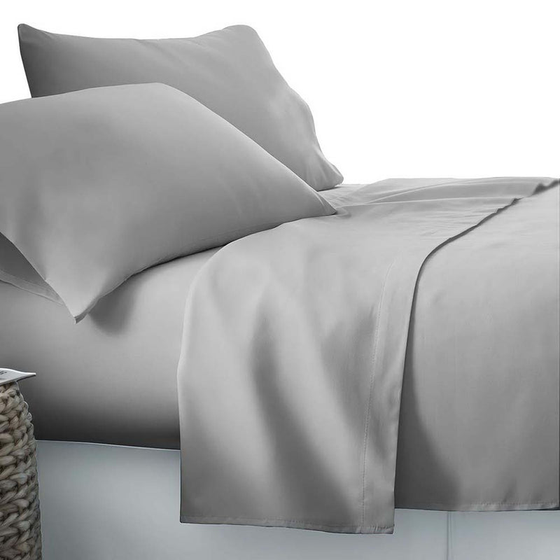 Giselle Bedding Double Size 4 Piece Micro Fibre Sheet Set - Grey