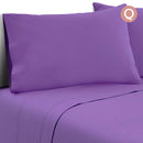 Giselle Bedding Queen Size 4 Piece Micro Fibre Sheet Set - Purple