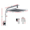 WELS 8 Rain Shower Head Set Bathroom Gooseneck Square Taps Hand Held High Pressure DIY"