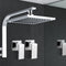 WELS 8 Rain Shower Head Set Bathroom Gooseneck Square Taps Hand Held High Pressure DIY"