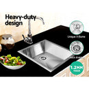 Cefito 39cm x 45cm Stainless Steel Kitchen Sink Under/Top/Flush Mount Silver