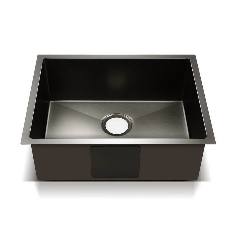 Cefito 60cm x 45cm Stainless Steel Kitchen Sink Under/Top/Flush Mount Black